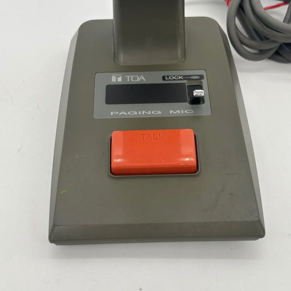 TOA PM-660U Paging Microphone Desktop Uni-Directional Moving Coil Mic Gray